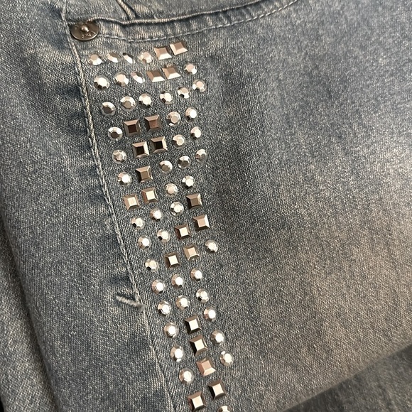 Silver Studded Skinny Jeans - Picture 3 of 3